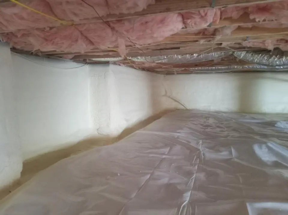 Crawl space encapsulation with closed-cell spray foam for Metal Roof Coating in Germantown
